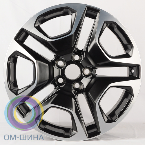 Anzoo AO9841D 7.5x19/5x114.3 D60.1 ET40 Matt Black Machined Face