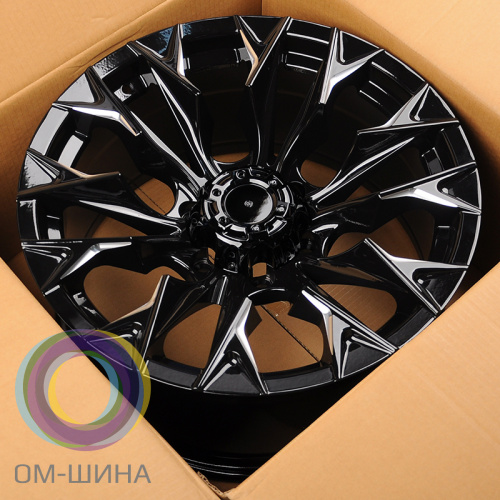 Anzoo JT227-7 9.0x17/6x139.7 D110.1 ET0 Black Milling