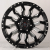 Anzoo AS8124-8 9.0x18/6x139.7 D110.1 ET0 Matt Black+Milling Spokes+Milling rivets