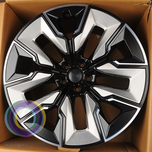 HMD 1325 9.0x21/5x112 D66.6 ET24 Matt Black Polish With Insert (передняя ось)