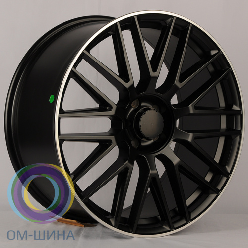 HMD H0932 10.0x21/5x112 D66.6 ET45 Matt Black With Lip Polish (в круг)