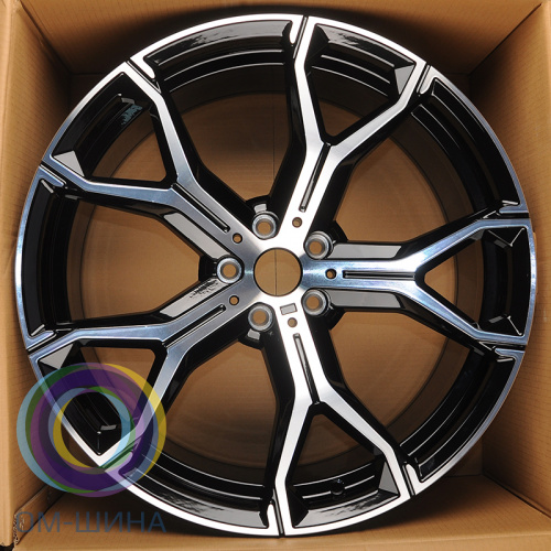 Anzoo H959D 10.5x21/5x112 D66.6 ET43 Black Machined Face (задняя ось)