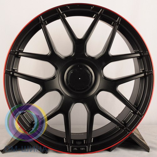 IWheel IVF-933 10x22/5x130 D84.1 ET35 Matt BM Lip + RED (в круг)