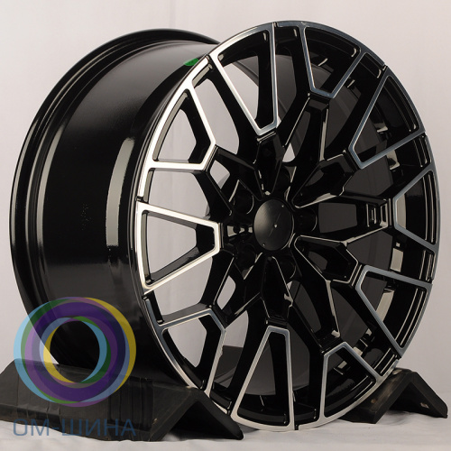 Anzoo FBX251-20 8.5x20/5x112 D66.56 ET26 Black Machine Face (передняя ось)