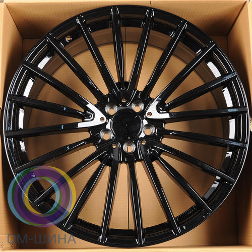 IWheel FB337 9.0x22/5x112 D66.6 ET32 Gloss Black (передняя ось)