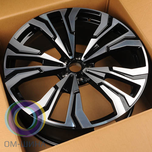 Anzoo H3175F 9.5x22/5x112 D66.5 ET30 Black Machine Face (передняя ось)