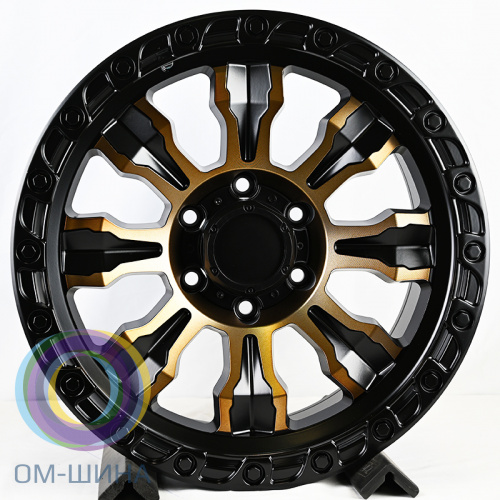 iWheel FBX087-8 9.0x18/5x114.3 D73.1 ET0 Matt Black Face+Bronze