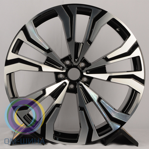 Anzoo H3175F 9.5x22/5x112 D66.5 ET30 Black Machine Face (передняя ось)