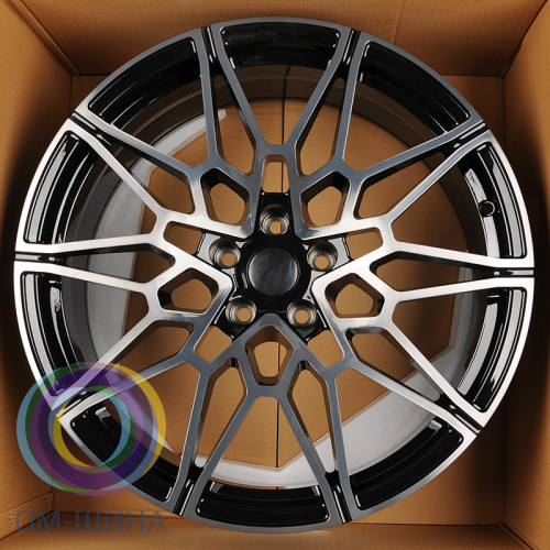 Anzoo ALC10445 9.5x20/5x112 D66.56 ET35 Glossy Black Surface+Transparent Gunmetal (задняя ось)