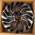 Anzoo H964D 8.5x20/6x139.7 D106.1 ET25 Black Machine Face Anzoo H964D 8.5x20/6x139.7 D106.1 ET25 Black Machine Face