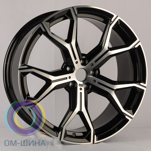 Anzoo H959D 10.5x21/5x112 D66.6 ET43 Black Machined Face (задняя ось)