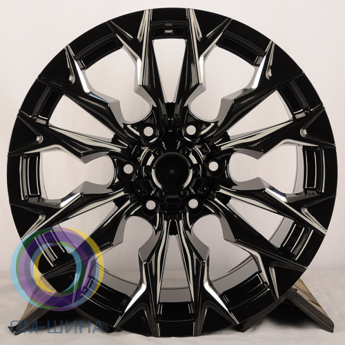 Anzoo JT227-7 9.0x17/6x139.7 D110.1 ET0 Black Milling