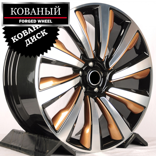 RGW Wheels RGW708R 9.5x23/5x120 D72.56 ET38 Gloss Black Machine Face+Trim Strip правый