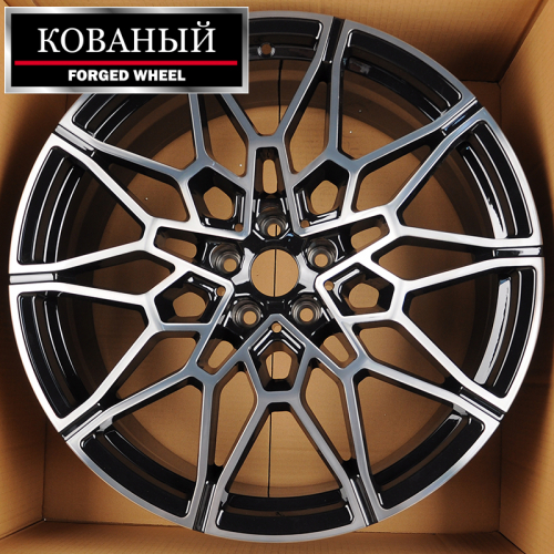 Anzoo ALC1842 9.0x21/5x112 D66.56 ET25 Glossy Black Surface+Transparent Gunmetal (передняя ось)