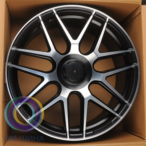 Anzoo AO9933D 9.5x20/5x112 D66.45 ET43 Matt Black Machined Face (в круг)