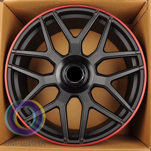 IWheel CR02009 10.0x22/5x130 D84.1 ET33 Matte Black Red Lip (в круг)