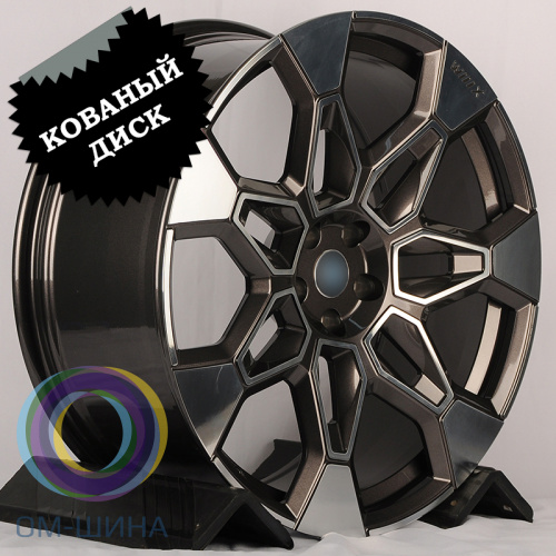 Anzoo AF1898 9.5x22/5x112 D66.56 ET30 Gunmetal Machine Face (передняя ось)