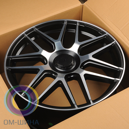 Anzoo AO9933D 9.5x20/5x112 D66.45 ET43 Matt Black Machined Face (в круг)