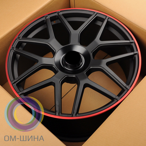 IWheel CR02009 10.0x22/5x130 D84.1 ET33 Matte Black Red Lip (в круг)