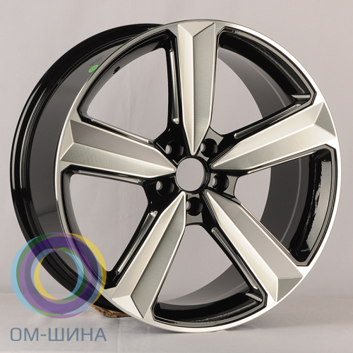 Anzoo FBX057-9 8.5x19/5x108 D73.1 ET35 Black Machined Face+Milling Spoke Face&Window