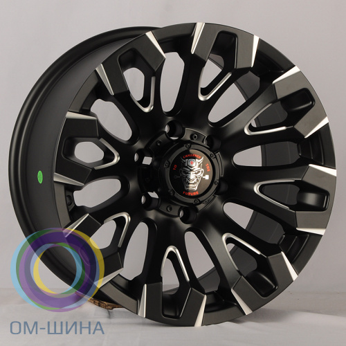 Anzoo JT255-7 9.0x17/6x114,3 D66.1 ET0 Matt Black+Milling Spoke