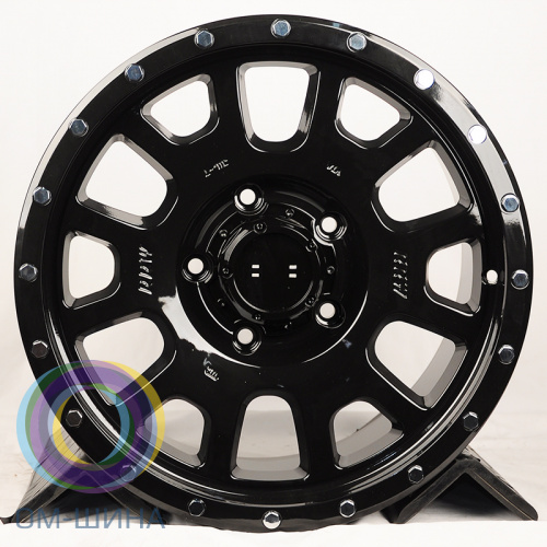 Anzoo JT034-8 9.0x18/5x150 D110.1 ET18 Black+Rivets