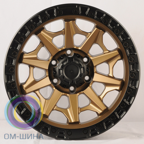 Anzoo JT127-8 9.0x18/6x135 D87.1 ET0 Bronze+Matt Black Lip