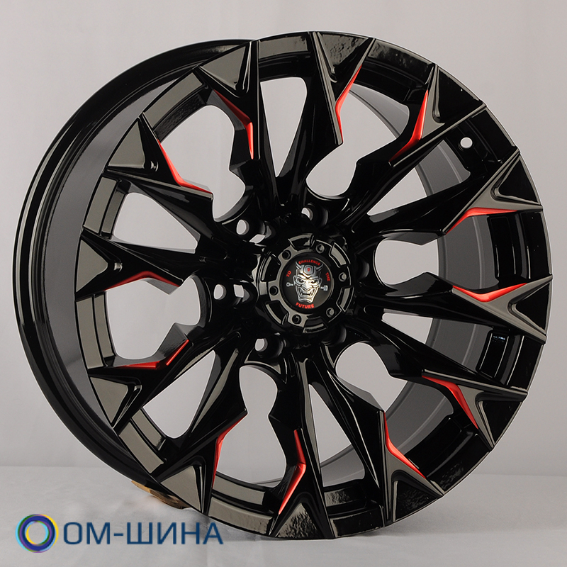  F8530 Zumbo Wheels F8530 9.0x18/6x139.7 D110.1 ET0 Gloss Black+Milling window+red coating