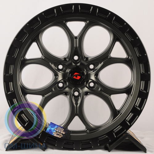 Anzoo GRAXY Z-03 9.0x20/6x139.7 D106.1 ET12 Matt Dark Gunmetal+Matt Black Lip