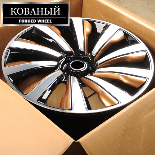 RGW Wheels RGW708R 9.5x23/5x120 D72.56 ET38 Gloss Black Machine Face+Trim Strip правый