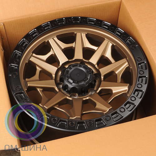 Anzoo JT127-8 9.0x18/6x135 D87.1 ET0 Bronze+Matt Black Lip